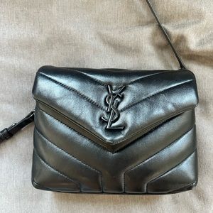 LOULOU TOY STRAP BAG IN QUILTED "Y" LEATHER